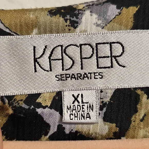 KASPER Print Cowl Neck Sleeveless Women's Top XL - Picture 3 of 4